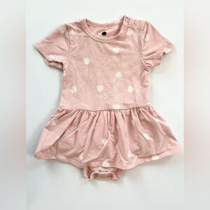 Rise Little Earthling Pink and White Hearts Bodysuit Dress *PLAY*
